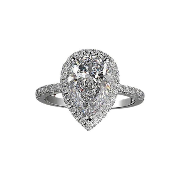 Sparkling Pear Shaped Zircon Cluster Ring Engagement Women Gift 8 Engagement/Wedding Ring Sets