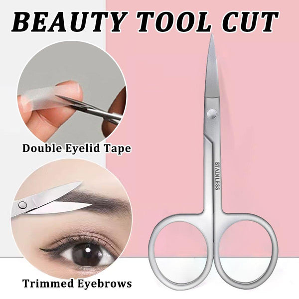Eyebrow Trimming Scissors Eyelash Nose Hair Cutter Manicure Tweezers Clippers & Trimmers