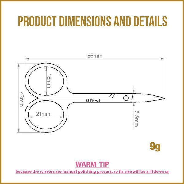 Eyebrow Trimming Scissors Eyelash Nose Hair Cutter Manicure Tweezers Clippers & Trimmers