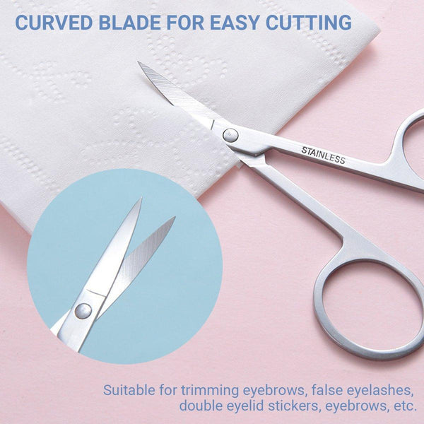 Eyebrow Trimming Scissors Eyelash Nose Hair Cutter Manicure Tweezers Clippers & Trimmers