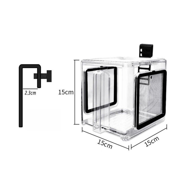 Acrylic Fish Isolation For Aquarium Guppy Fry Tropical Breeding Growth Box Aquariums