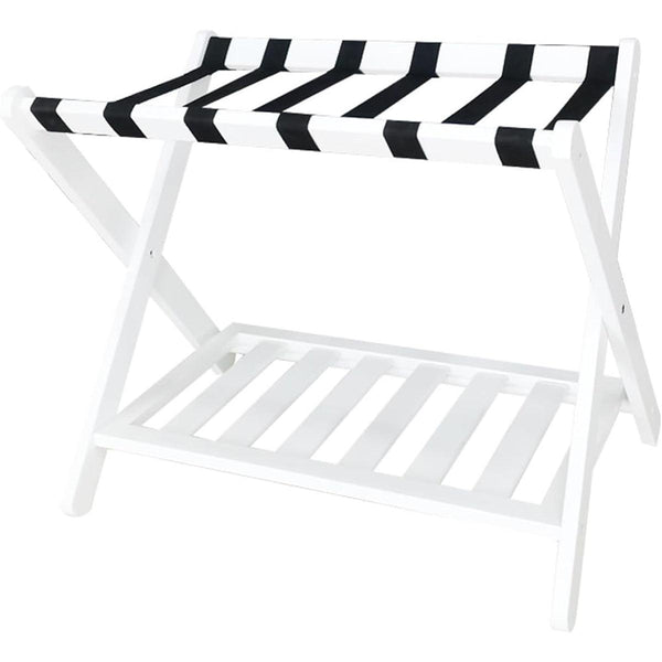 Foldable Luggage Rack Stand Portable Black Storage Shelf For Bedroom Travel Garment Racks