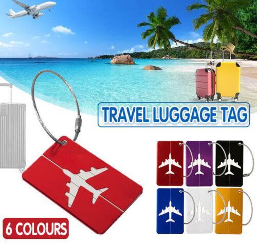 Luggage Tag Aluminum Travel Baggage Suitcase Identity Address Name Label Cards Black Luggage Tags