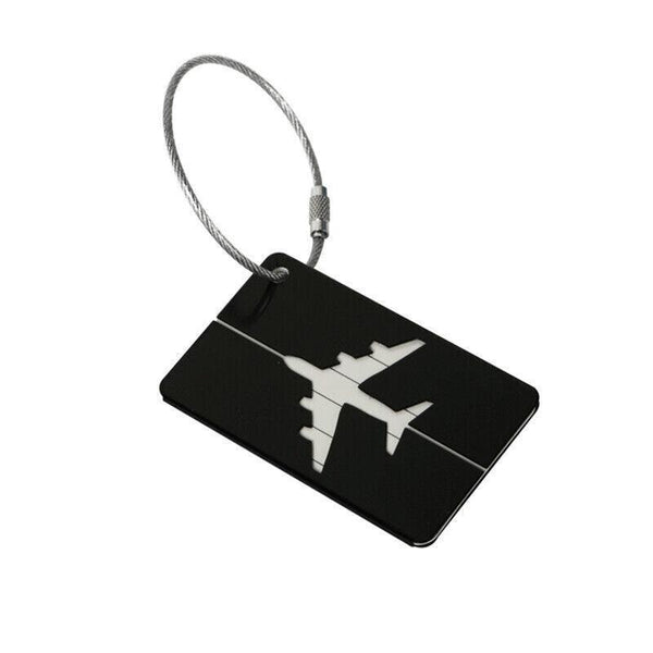 Luggage Tag Aluminum Travel Baggage Suitcase Identity Address Name Label Cards Black Luggage Tags