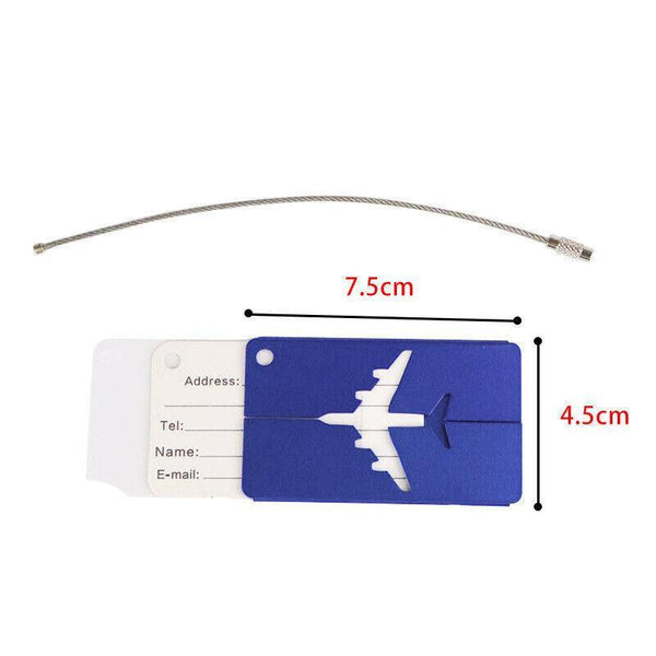 Luggage Tag Aluminum Travel Baggage Suitcase Identity Address Name Label Cards Luggage Tags
