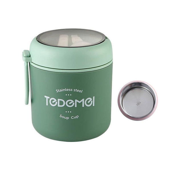 530Ml Stainless Steel Insulated Lunch Box Portable Food Storage Mug Soup Meals Blue Lunchboxes & Bags