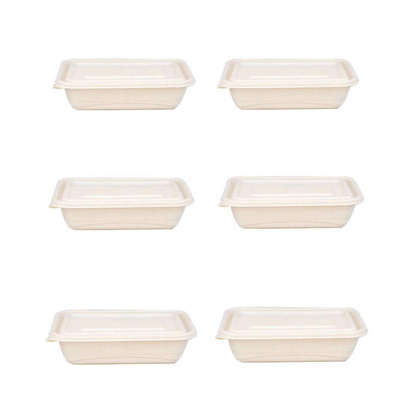 50Pcs Eco Friendly Corn Starch Lunch Box Degradable Takeout Bento Container 750Ml Lunchboxes