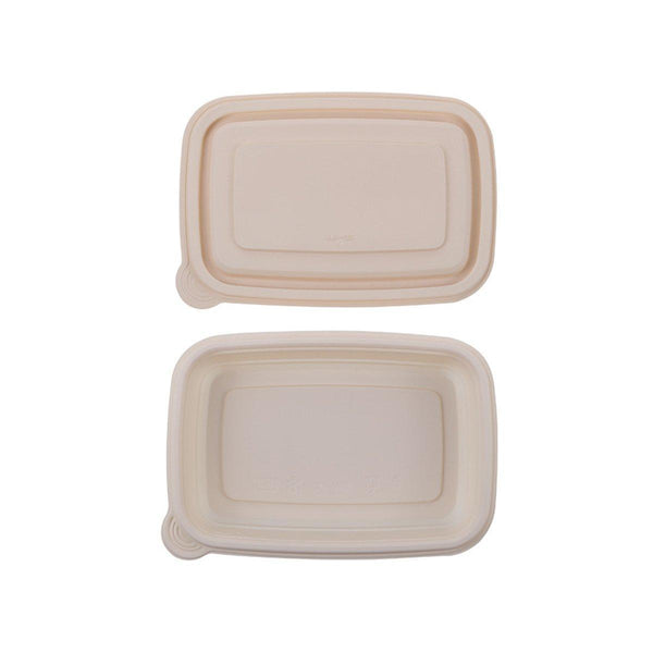 50Pcs Eco Friendly Corn Starch Lunch Box Degradable Takeout Bento Container 750Ml Lunchboxes
