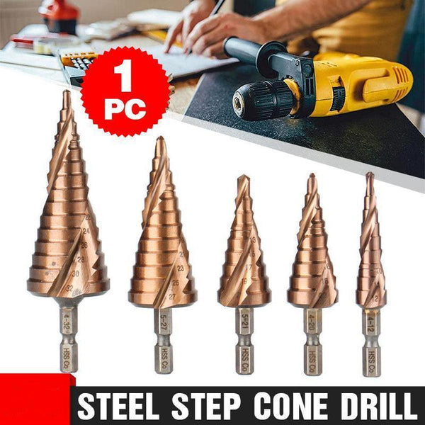 Hss M35 Cobalt Steel Step Cone Drill Bit Hole Saw Cutter 4 12/20/32Mm 5 21/27Mm 4 32Mm Hole Cutters