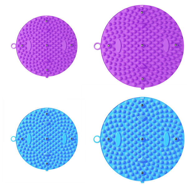 37/55Cm Soft Silicone Circular Foot Mat With Textured Surface Purple 37Cm Massagers