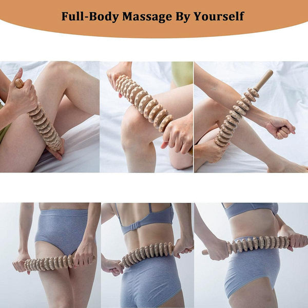 12Roller Massage Stick Meridian Therapy Neck Back Thigh Muscle Relaxation Other Massage