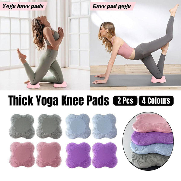 2Pcs Thick Yoga Kneeling Mat Cushion For Elbow Support Gym Workout Pad Blue Exercise Mats