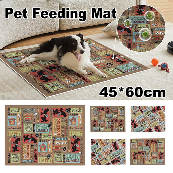 Waterproof Pet Floor Mat Carpet For Dog Cage Feeding Area Anti Slip Washable Cat White Door Mats & Floor Mats