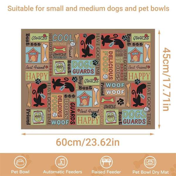 Waterproof Pet Floor Mat Carpet For Dog Cage Feeding Area Anti Slip Washable Cat White Door Mats & Floor Mats