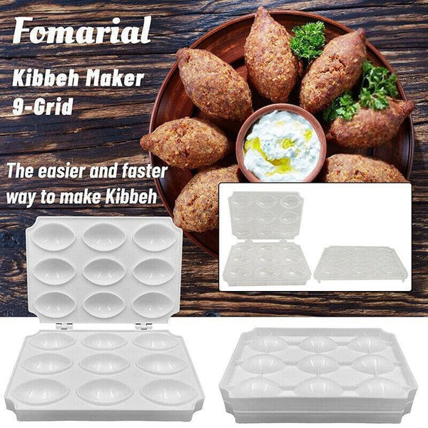 Meatball Maker Manual Meatloaf Mold Kibbeh Press Minced Processor Tool 9 Holes Clear Hamburger & Meatball Makers