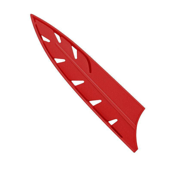 Plastic Knife Sheath Edge Guard Cover Scabbard Slicing Blade Red Protector Chef Meat 8In Knife Blocks & Storage