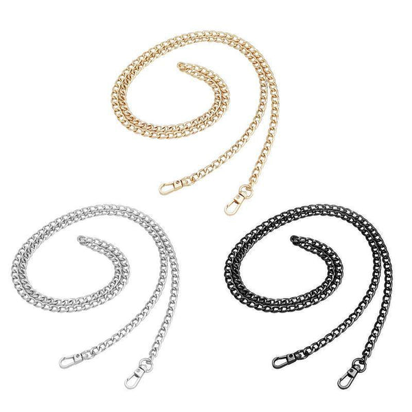 120Cm Metal Handbag Shoulder Strap Bag Purse Chain Smooth Replacement Crossbody Black Women's Bags & Handbags