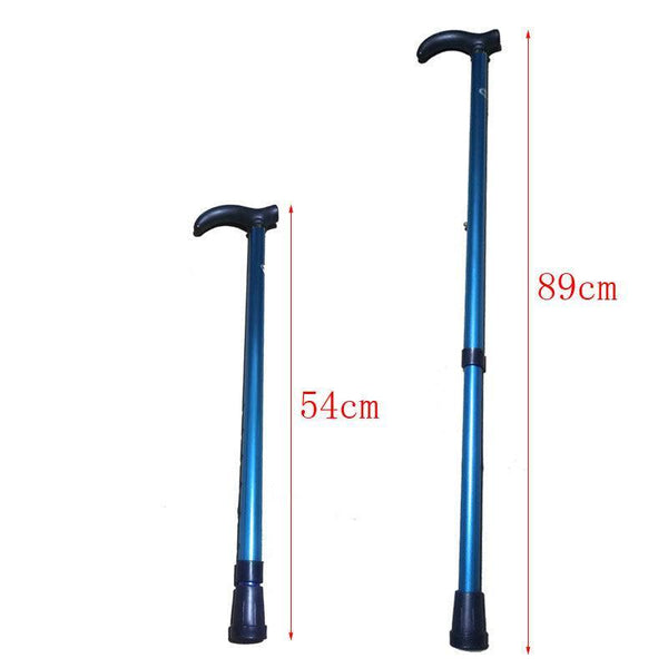 Metal Walking Stick Travel Retractable Cane Pole Compact Adjustable Lightweight Brown Canes & Walking Sticks