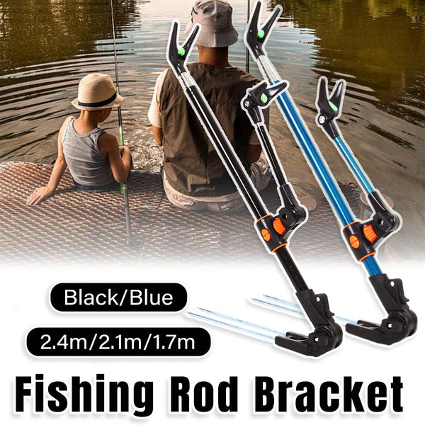 Bracket Fishing Rod Holder Multi Functional Stand For And Outdoors Black 240Cm Rod Rests & Holders
