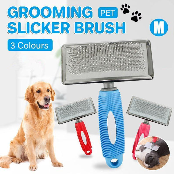 Hair Shedding Grooming Trimmer Comb Brush Slicker Undercoat Rake For Dog Cat Blue Dog Grooming