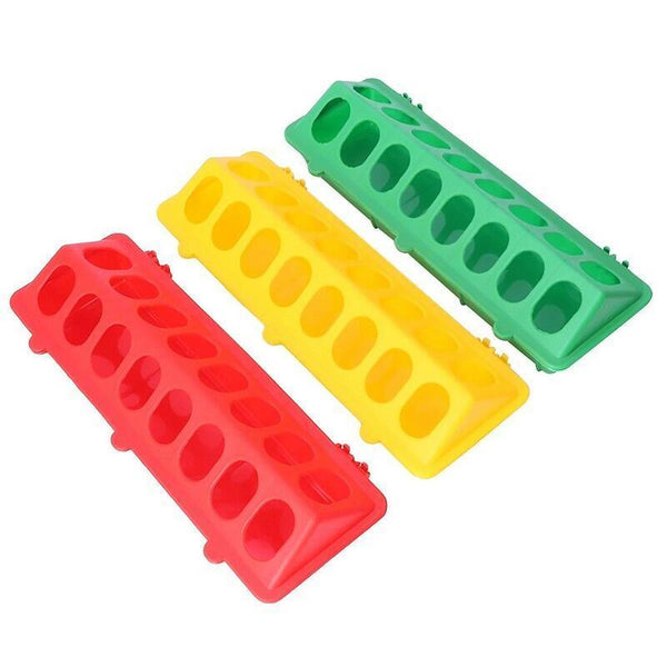 30Cm Feeder Storage Trough Quail Drinker Plastic Wild Stable Chick Birds Pigeons Red Bird Feeders