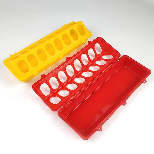 30Cm Feeder Storage Trough Quail Drinker Plastic Wild Stable Chick Birds Pigeons Red Bird Feeders