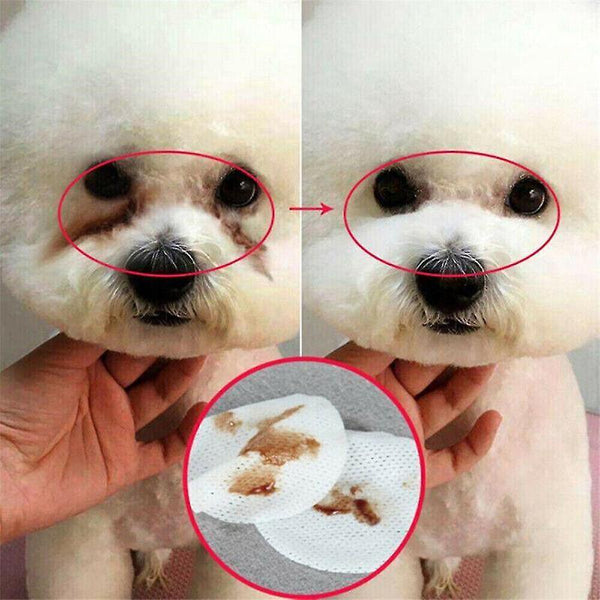 130Pcs Wipes Wet Pet Eye/Ear Dog Cat Tear Stain Remover Cleaning Paper Dog Grooming