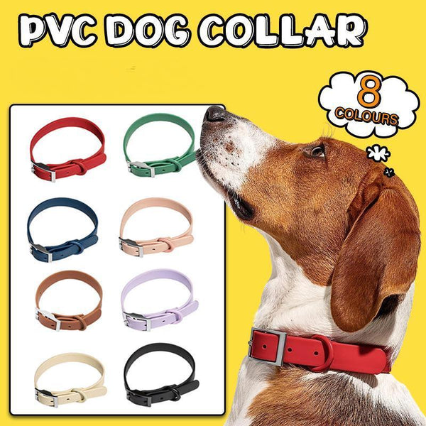 Pvc Dog Collar Working Kennels Waterproof Soft Adjustable For Pets L Size Dog Collars