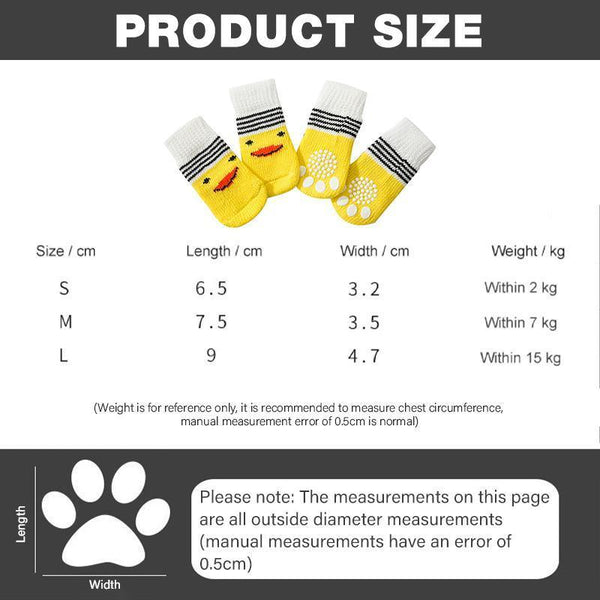 Dog Socks Non Slip Grip Anti Puppy Cat Pet Shoes Slippers Red Heart Dog Clothing & Shoes