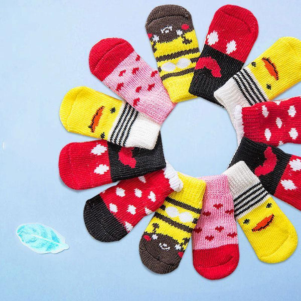 Dog Socks Non Slip Grip Anti Puppy Cat Pet Shoes Slippers Yellow Kumamoto Dog Clothing & Shoes