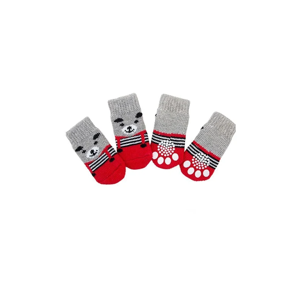 Dog Socks Non Slip Grip Anti Puppy Cat Pet Shoes Slippers M Size Dog Clothing & Shoes