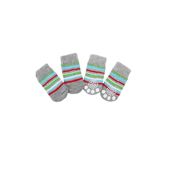 Dog Socks Non Slip Grip Anti Puppy Cat Pet Shoes Slippers M Size Dog Clothing & Shoes