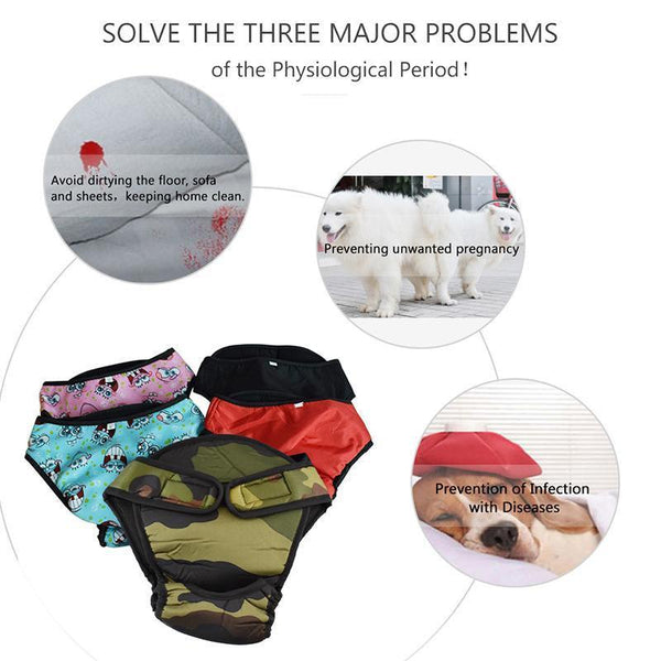 Washable Female Pet Dog Cat Nappy Diaper Physiological Pants Panties Underwear Red Xs Dog Clothing & Shoes