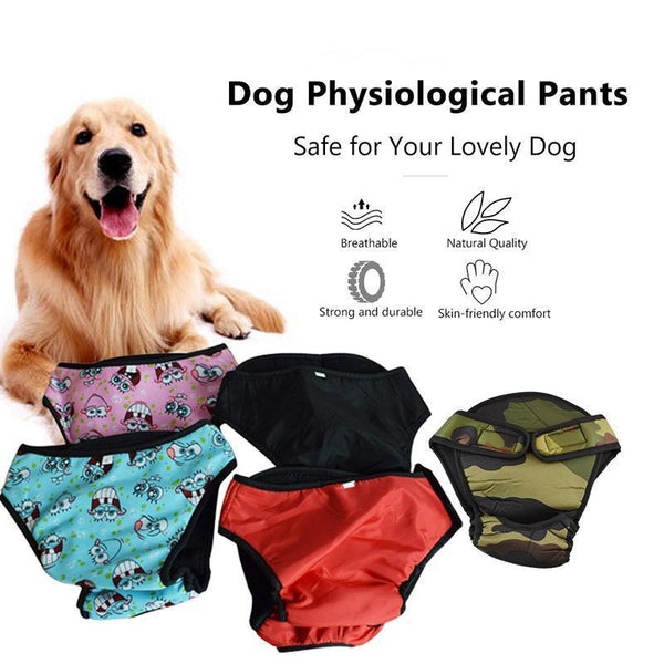 Washable Female Pet Dog Cat Nappy Diaper Physiological Pants Panties Underwear Pink Dog Clothing & Shoes