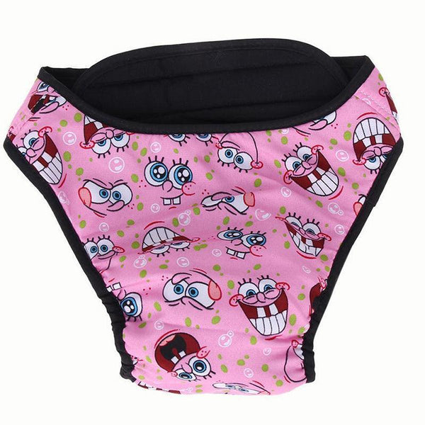 Washable Female Pet Dog Cat Nappy Diaper Physiological Pants Panties Underwear Pink Dog Clothing & Shoes