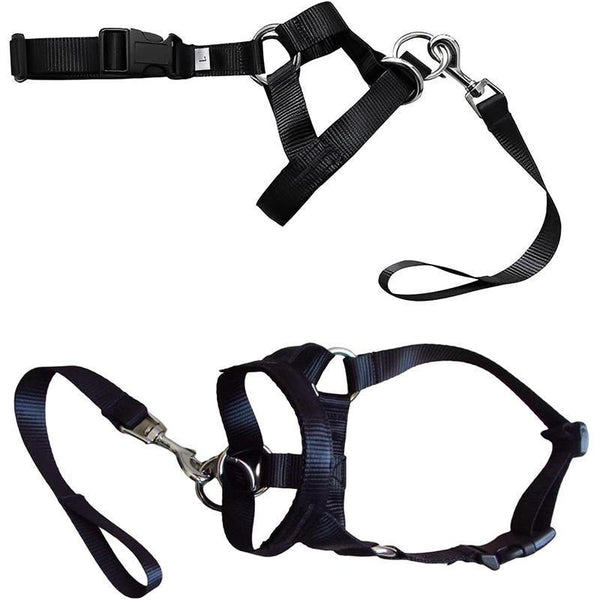 Black Dog Training Head Collar Halter Stop Pulling Tool Harness Strap Leader Dog Collars