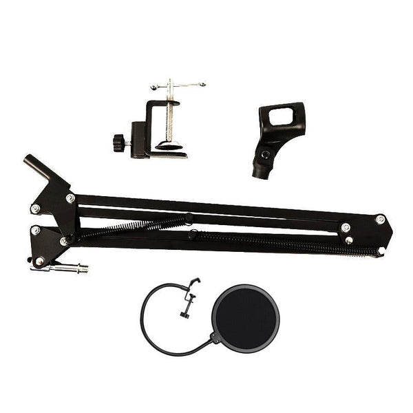 Microphone Suspension Boom Arm Desktop Stand Holder Mount And Pop Filter With Microphone Holders & Stands