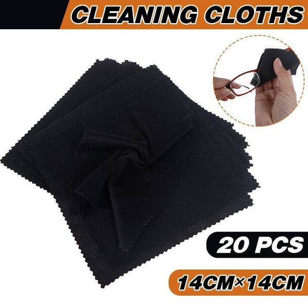 20 X Microfiber Cleaning Cloths Glasses Cleaner Camera Phone Sunglasses Wipes Eyeglass Cleaning Tools & Supplies
