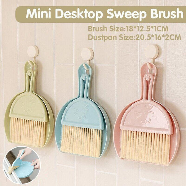 Mini Desktop Sweep Cleaning Brush Keyboard Small Broom Dustpan Set Cleaning Equipment & Kits