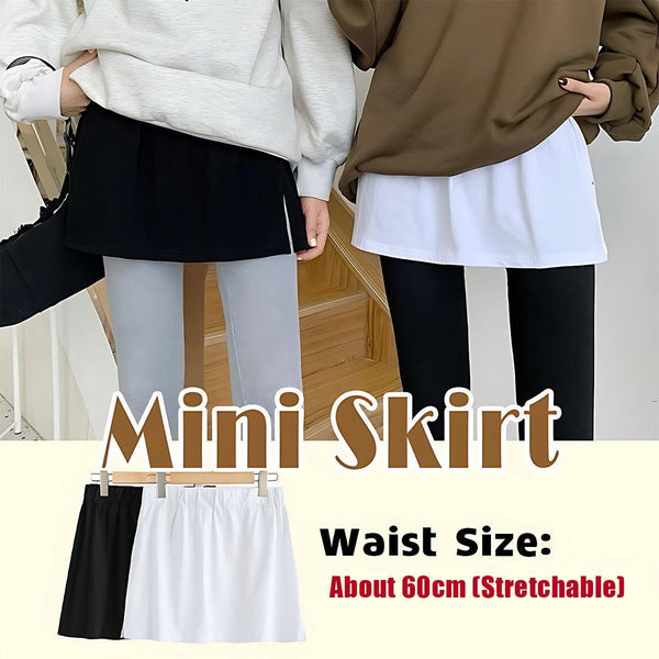 Fashion Hack Mini Skirt Shirt Extenders Adjustable Layering Fake Top Lower Sweep Black Skirts