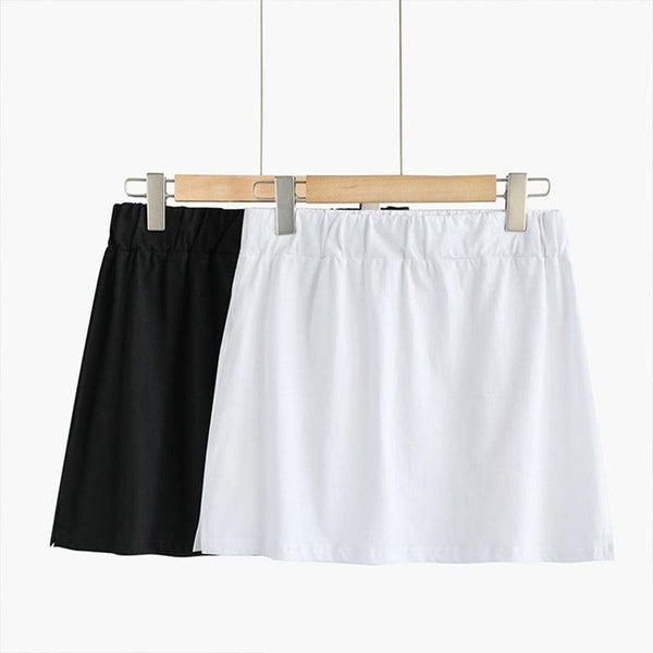 Fashion Hack Mini Skirt Shirt Extenders Adjustable Layering Fake Top Lower Sweep Black Skirts