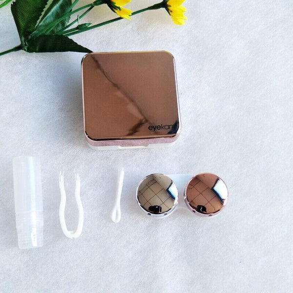 Contact Lens Tweezers Stick Inserted Remover Tool Kit Tip Storage Case Box Sets Rose Gold Contact Lens Storage & Equipment