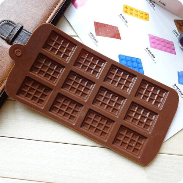 Mini Chocolate Bar Flexible Silicone Mold Candy Cake Jelly Mould Muffin Pans & Baking Moulds