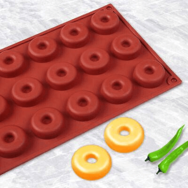 18 Cavity Mini Donut Doughnut Chocolate Pan Tray Silicone Mold Baking Cake Mould Baking Trays