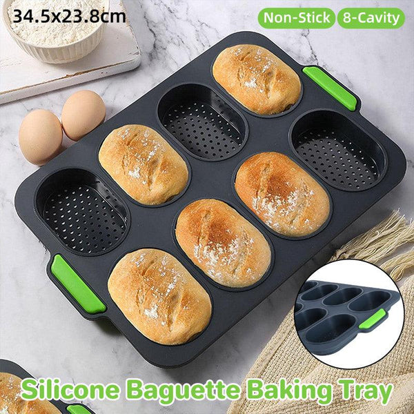 Silicone Cake Mould Oval 8 Compartment Non Stick Baking Pan Kitchen Tools Set Muffin Pans & Baking Moulds