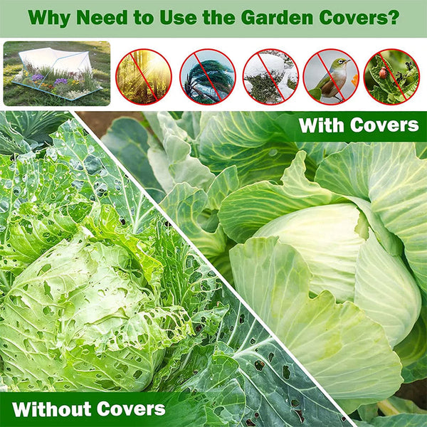 1Pc Garden Plant Protector Cover White Fiberglass Net For Lawn Flower Care Use 125X65x65cm Weed Control Fabric