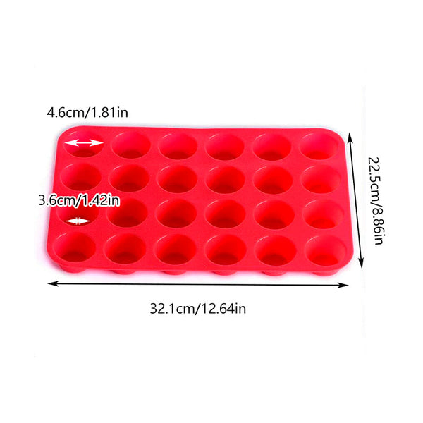 24 Cavity Pan Tray Silicone Mini Cupcake Cookie Baking Mold Au Blue Muffin Pans & Baking Moulds