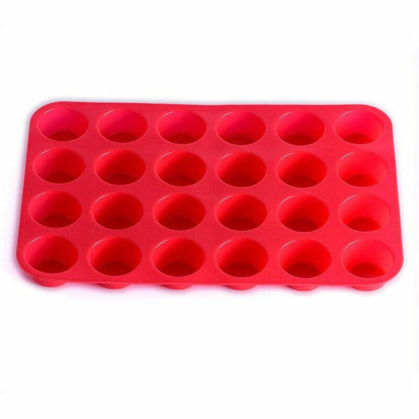 24 Cavity Pan Tray Silicone Mini Cupcake Cookie Baking Mold Au Blue Muffin Pans & Baking Moulds