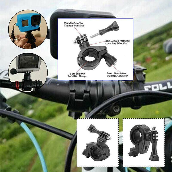 Handlebar Mount Holder Clamp For Gopro Hero 9 8 7 6 5 Bicycle Bike Motorcycle Bike Camera Holders Mounts