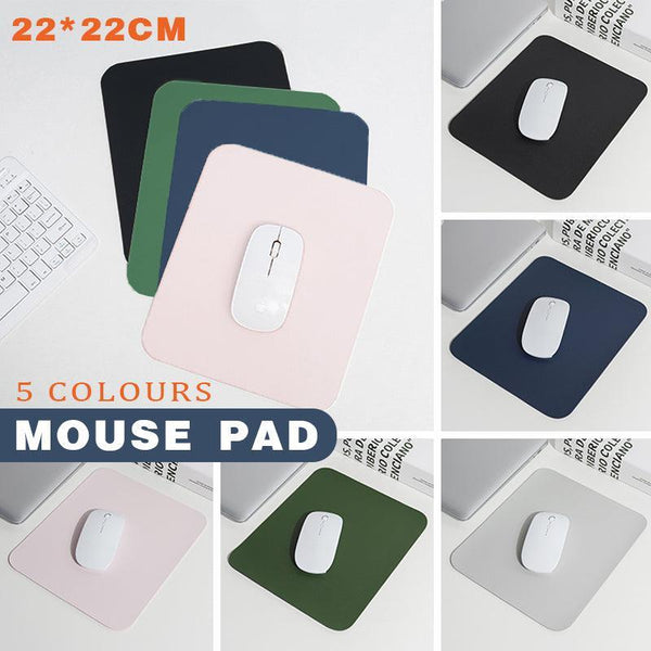 Pu Leather Gaming Mouse Pad Desk Mat Anti Slip Speed Mousepad 22X22cm Waterproof Black Mouse Pads & Wrist Rests